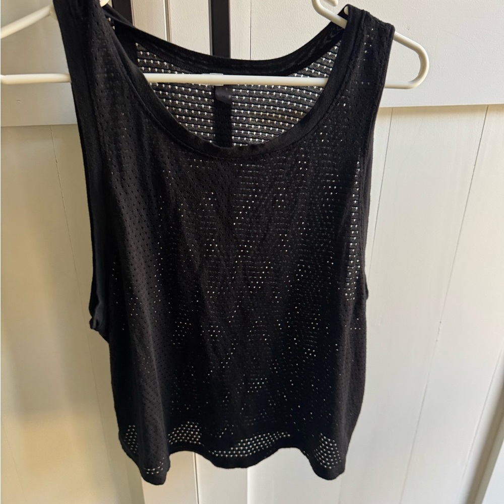 Beyond Yoga Black Mesh Tank Top